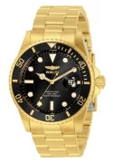 Invicta Men's 33271 Pro Diver Quartz 3 Hand Black Dial Watch