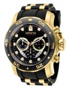 invicta Men's 37228 Pro Diver Quartz Chronograph Red, Black Dial Watch