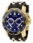 Invicta Men's 37229 Pro Diver Quartz Chronograph Blue, Red Dial Watch
