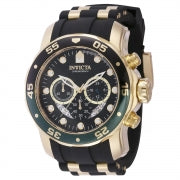 Invicta Men's 44522 Pro Diver Quartz Chronograph Black Dial Watch