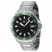 Invicta Men's 46075 Pro Diver Quartz 3 Hand Black Dial Watch