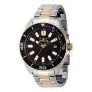 Invicta Men's 46319 Pro Diver Quartz 3 Hand Black Dial Watch