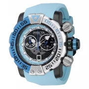 Invicta Men's 44848 Sea Hunter Quartz Chronograph White, Light Blue, Transparent Dial Watch