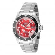 Invicta Men's 48568 Pro Diver Quartz 3 Hand Camouflage, Pink Dial Watch
