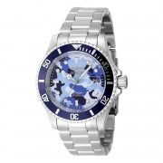 Invicta Men's 48570 Pro Diver Quartz 3 Hand Camouflage, Blue Dial Watch