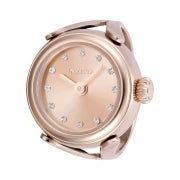 Invicta Women's 48575 Mini Quartz 2 Hand Rose Gold Dial Ring Watch