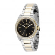 Invicta Men's 49112 Speedway Quartz 3 Hand Black Dial Watch